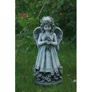 Ceramic Garden Angels Statues | Wayfair